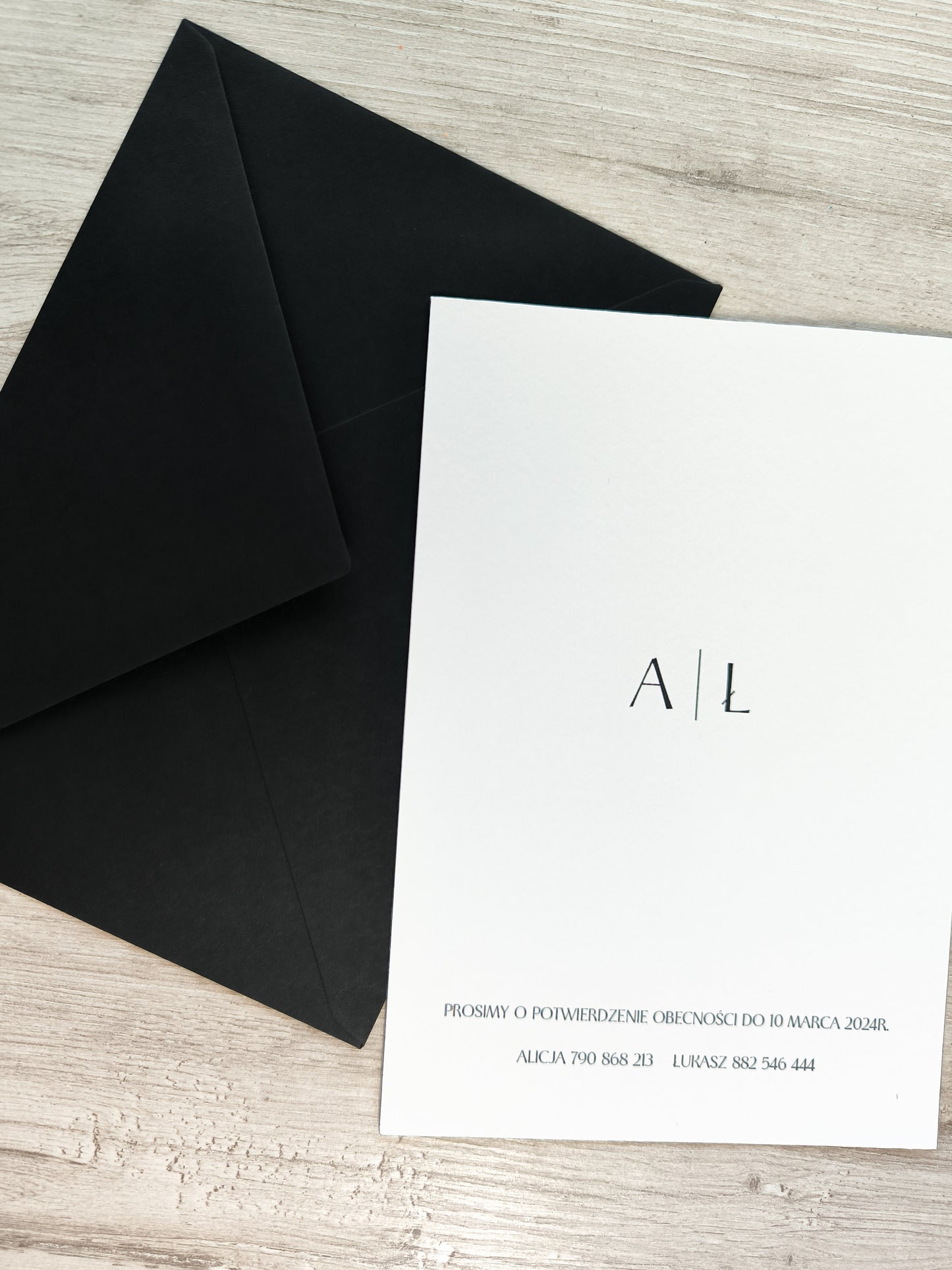 Zaproszenie ślubne Modern Black&White
