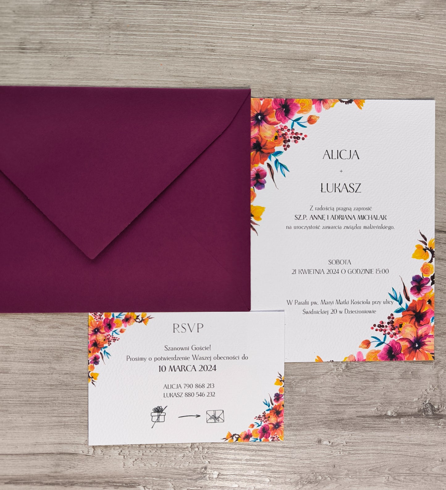 Zaproszenie ślubne Blossom Luxe