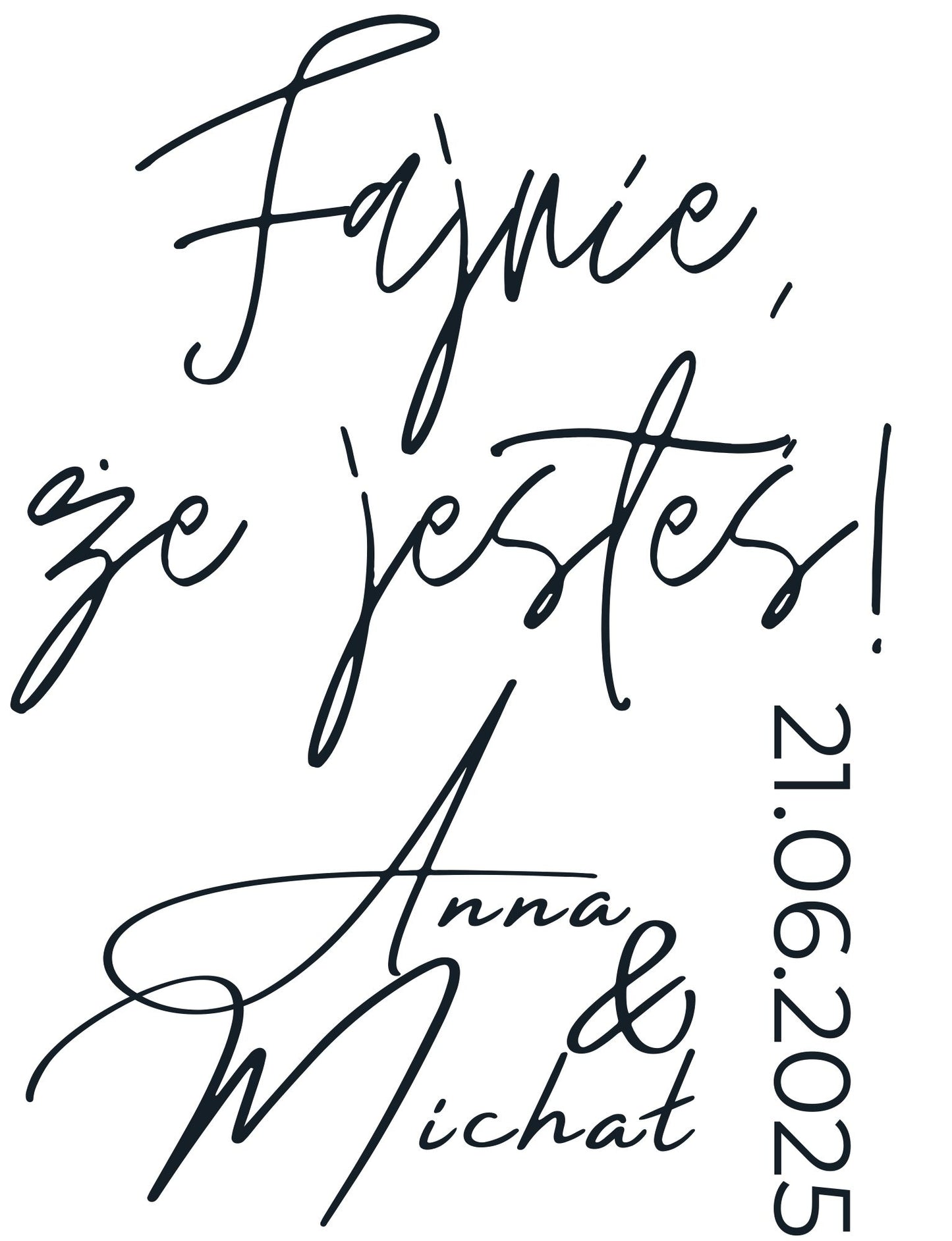 Naklejki na lustro Fajnie, że jesteś