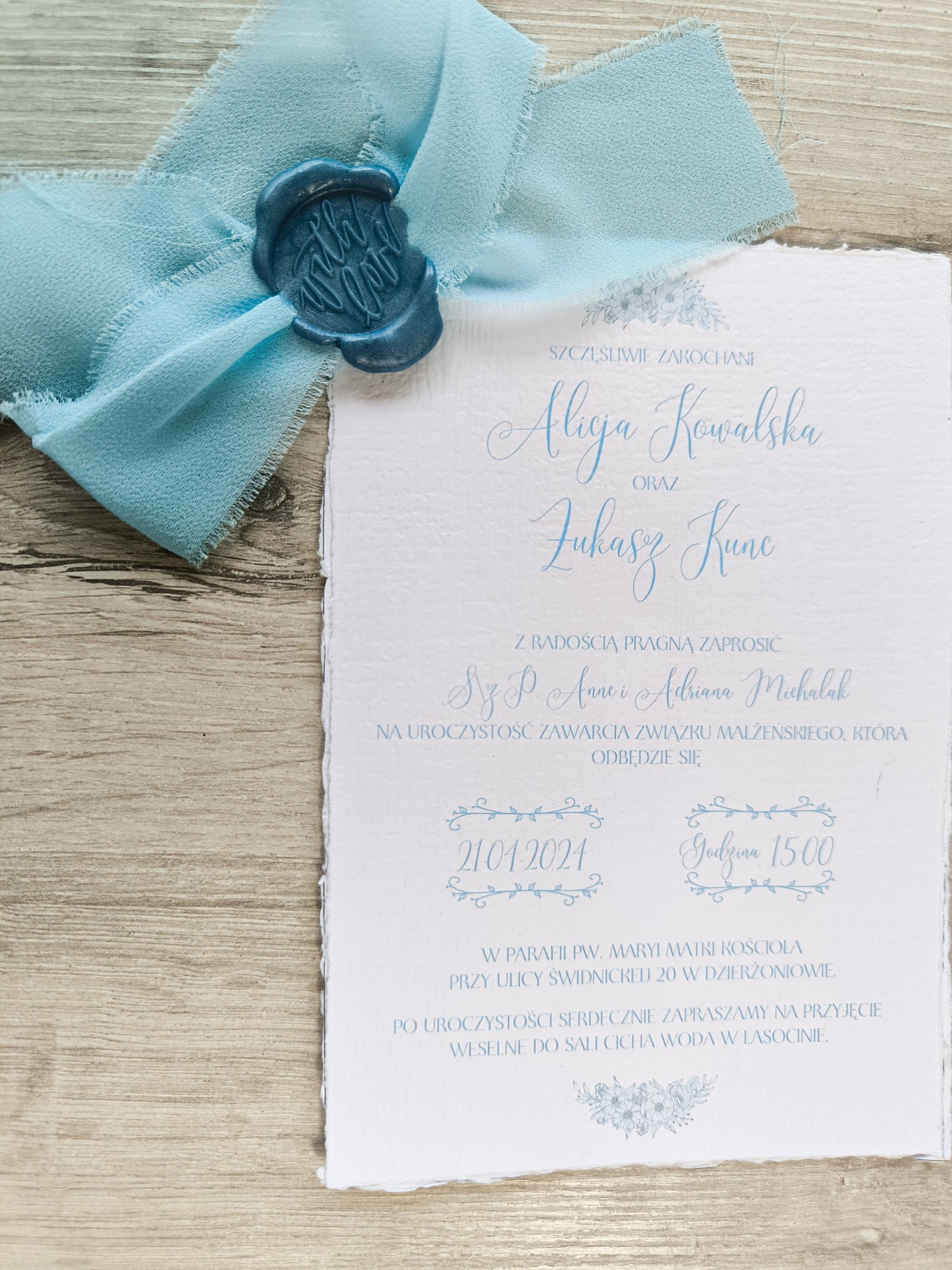 Zaproszenie ślubne Bridgerton’s Whisper