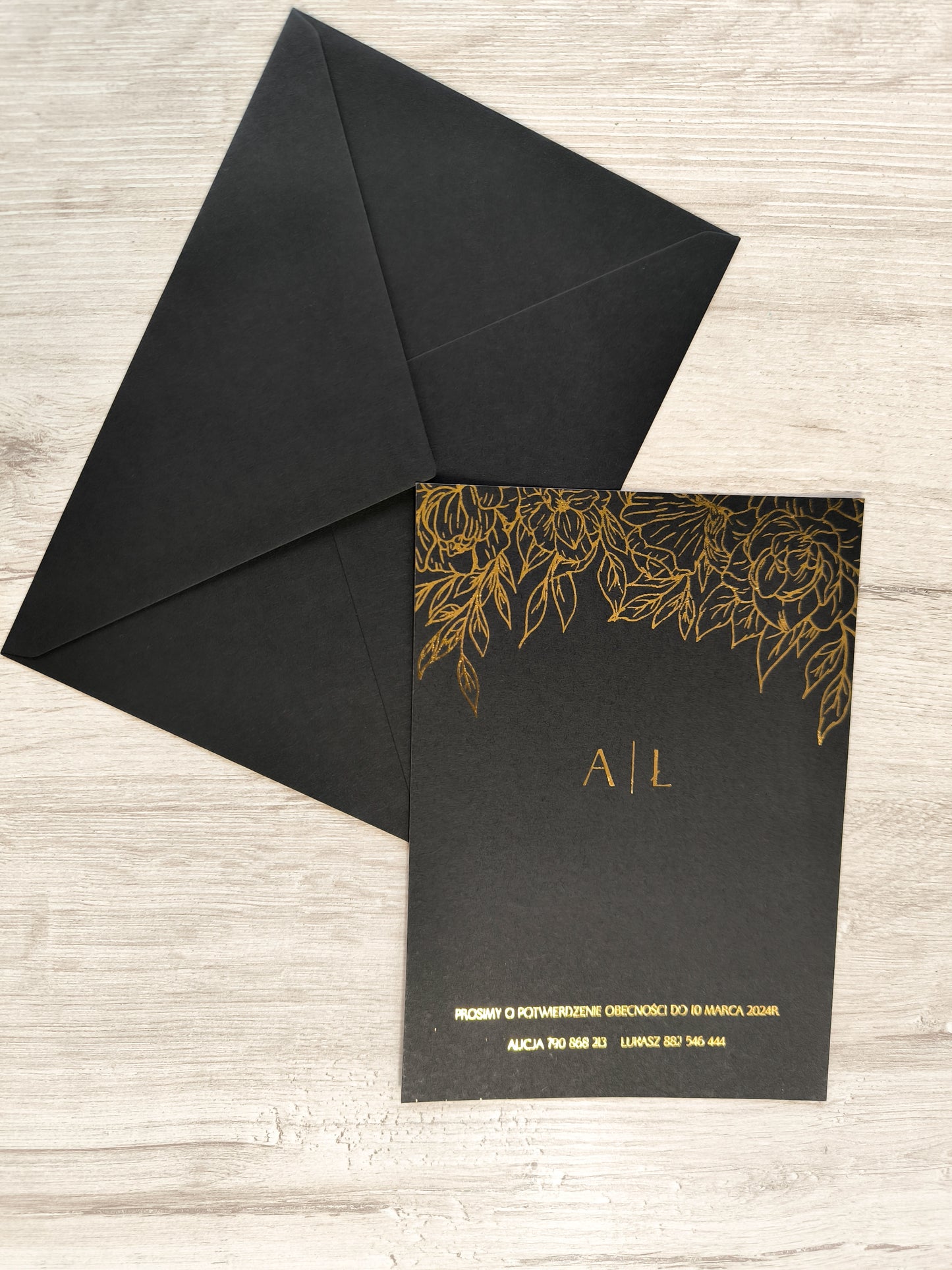 Zaproszenie ślubne Golden Elegance
