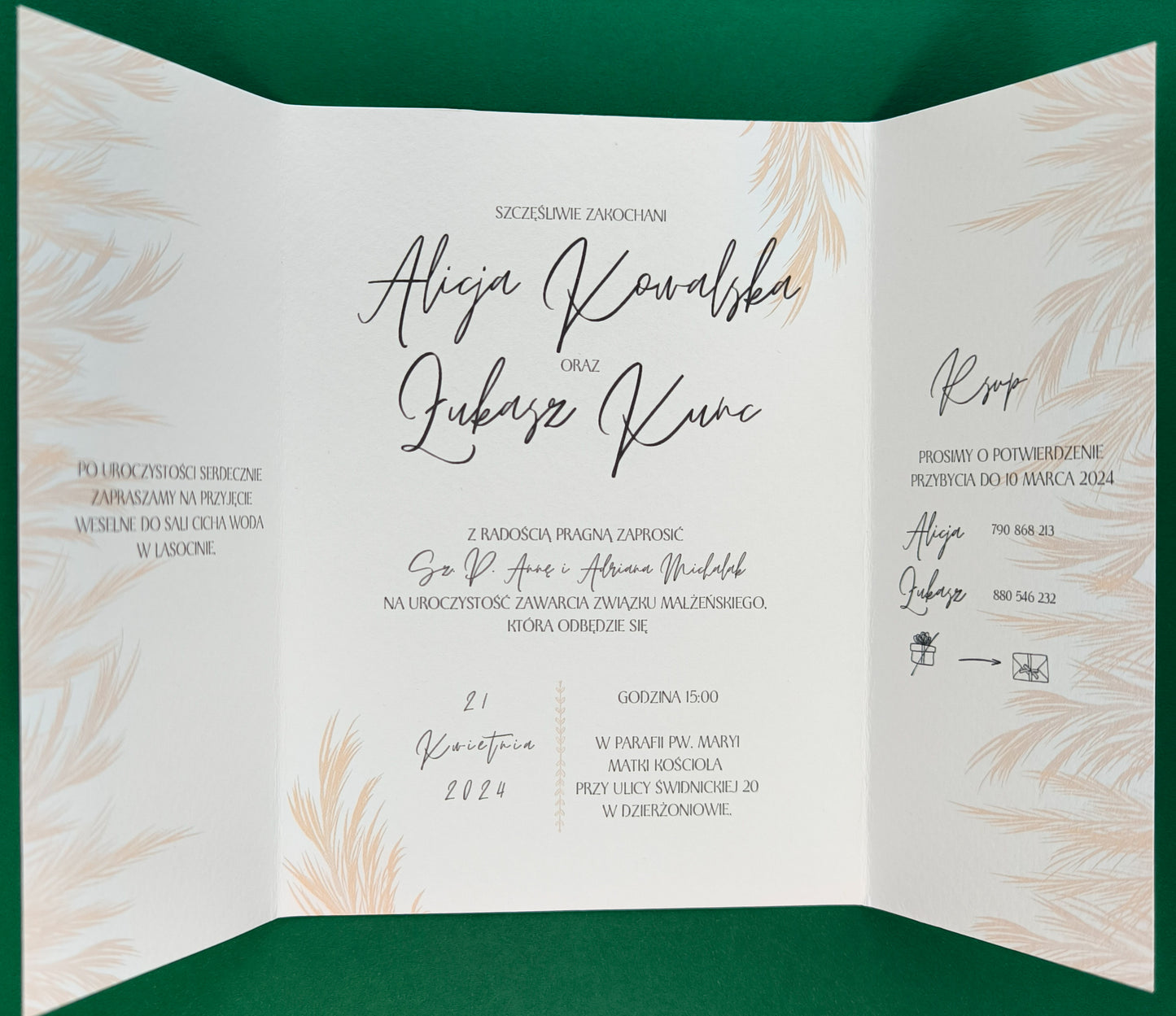 Zaproszenie ślubne Boho Bliss