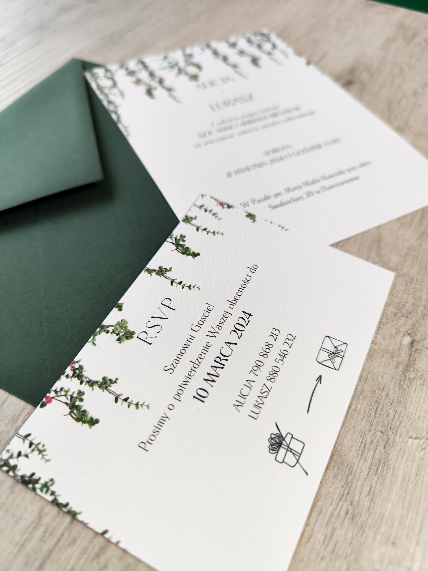 Zaproszenie ślubne Cool Green