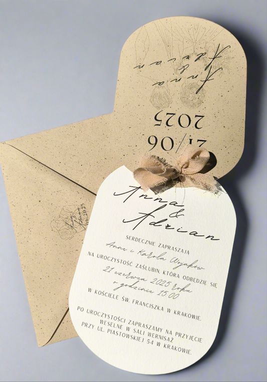 Zaproszenie ślubne Modern Romance