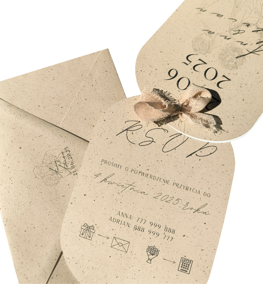 Zaproszenie ślubne Modern Romance