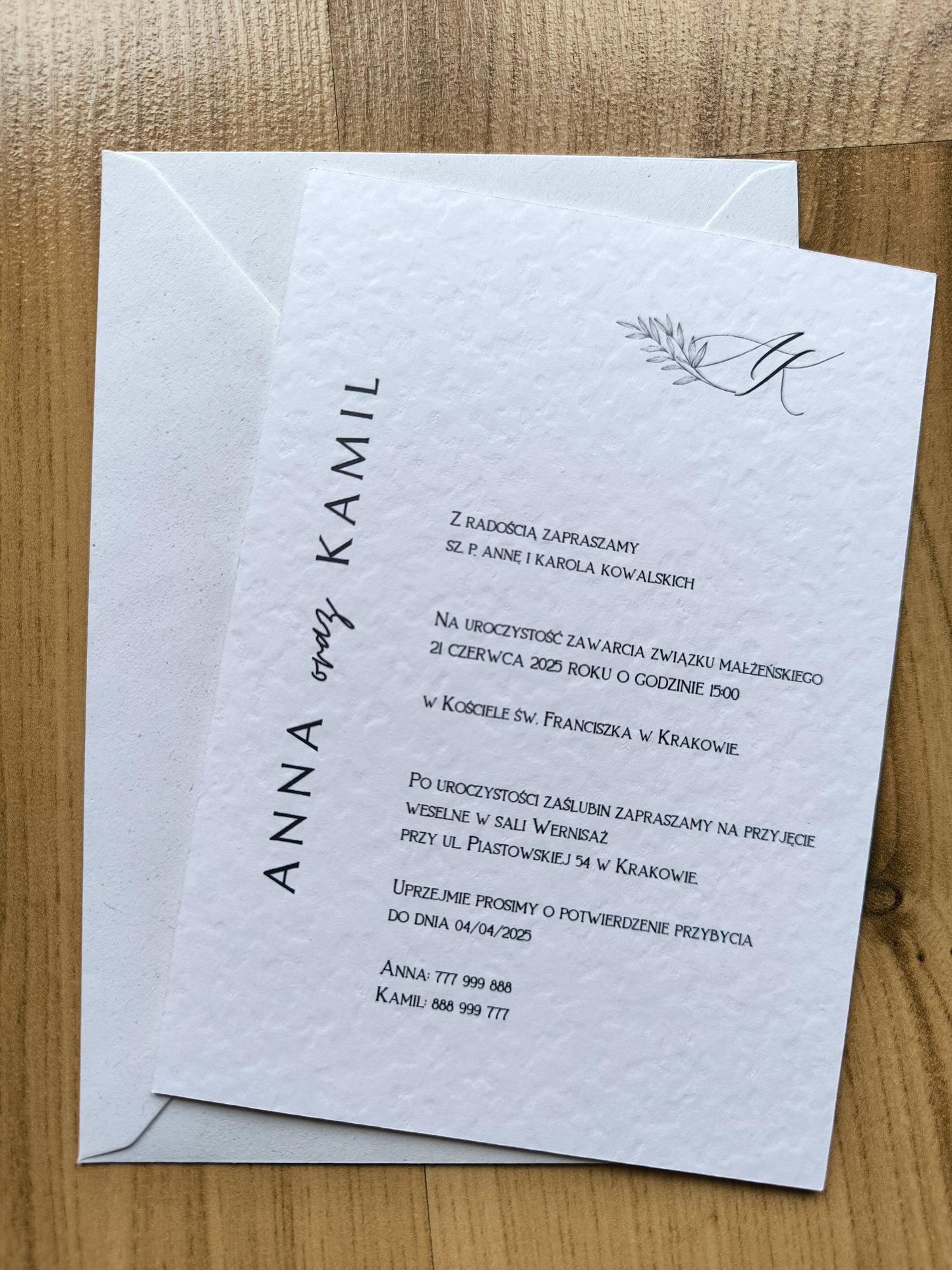 Zaproszenie ślubne Pure Elegance