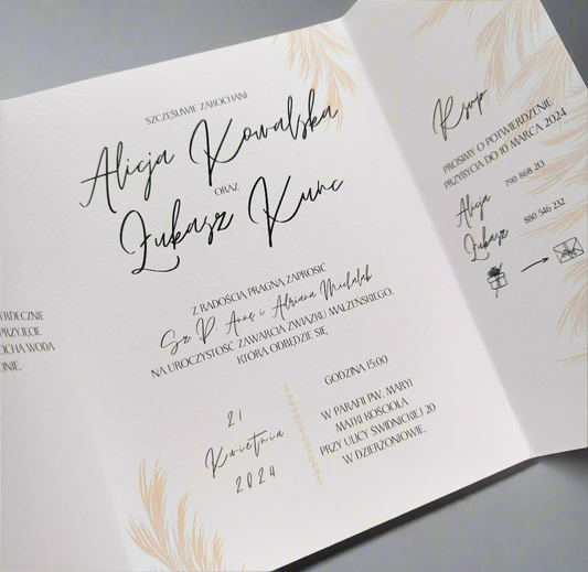 Zaproszenie ślubne Boho Bliss