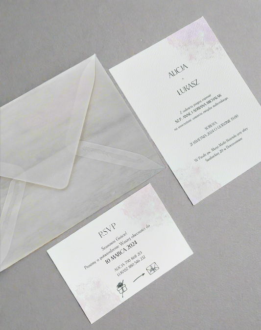 Zaproszenie ślubne Soft Watercolor