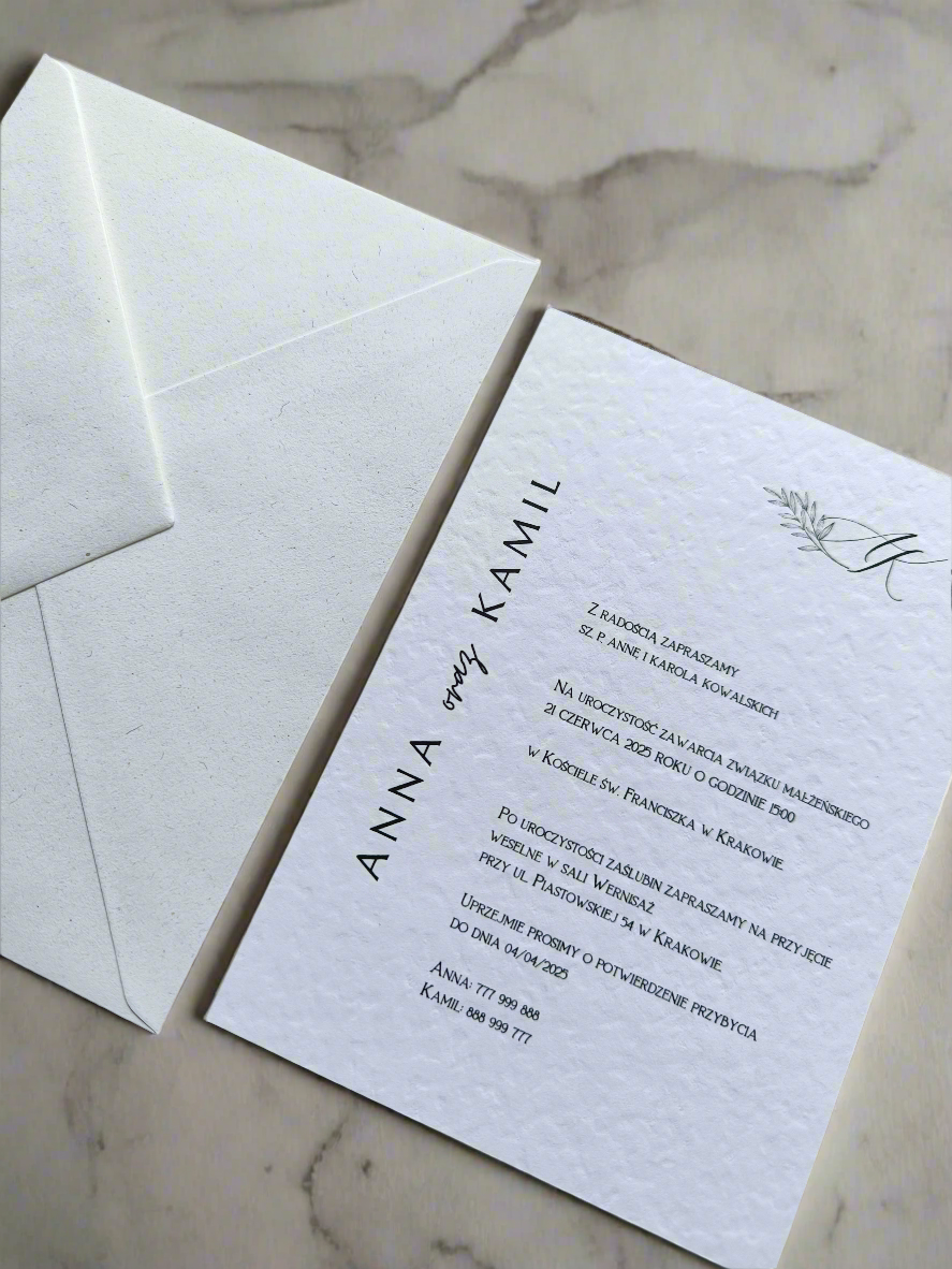 Zaproszenie ślubne Pure Elegance