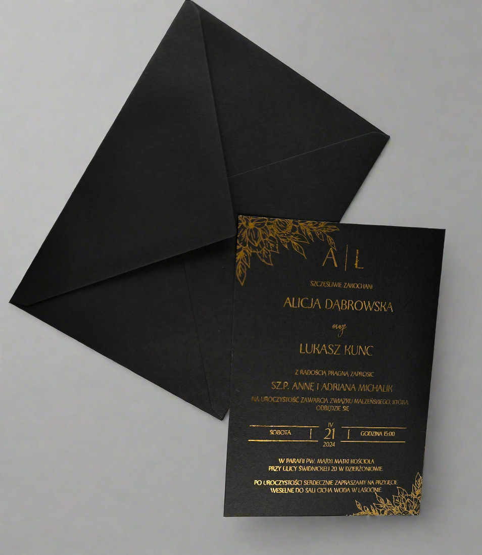 Zaproszenie ślubne Golden Elegance