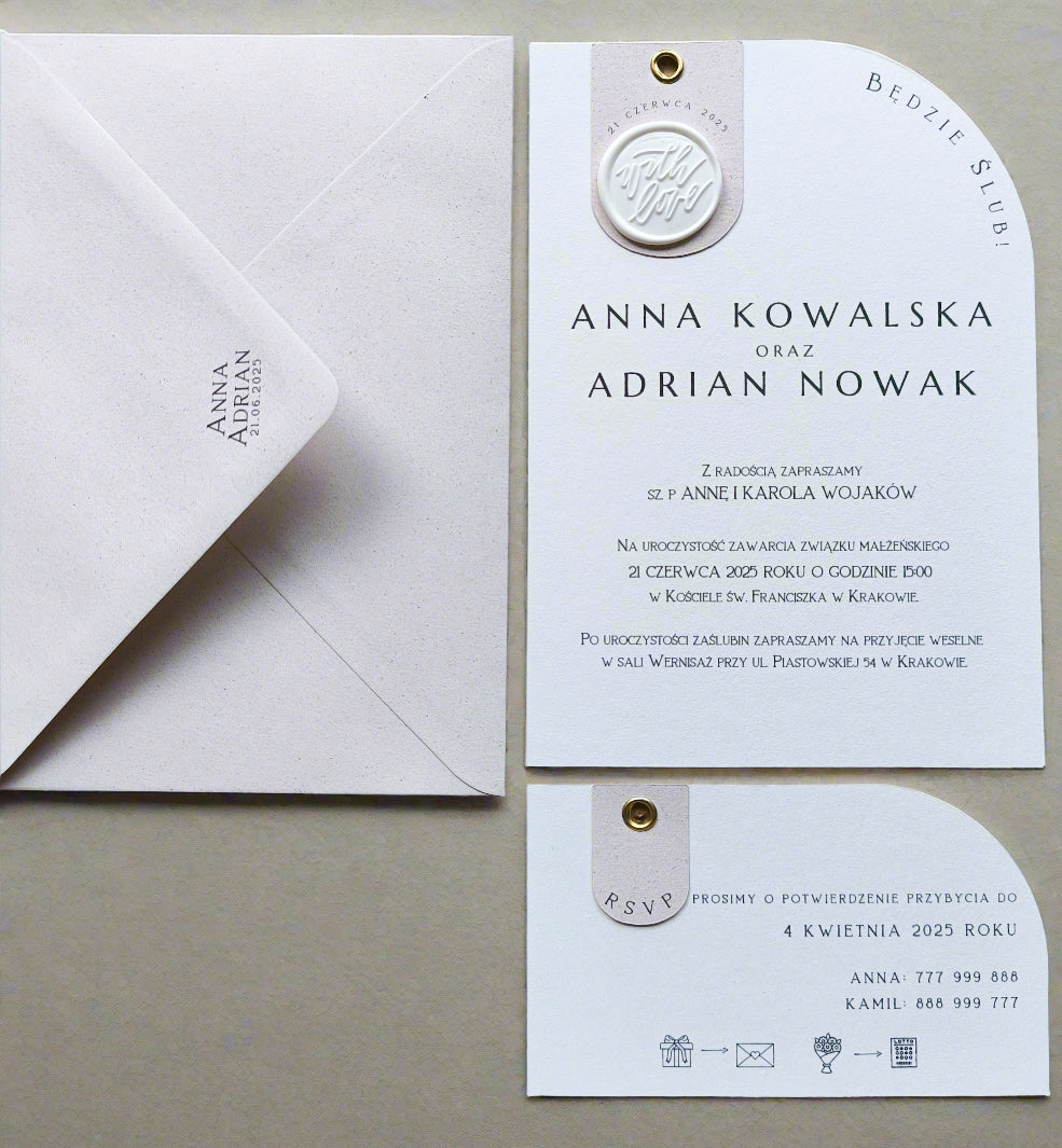 Zaproszenie ślubne Mocha Bliss