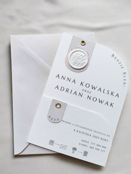 Zaproszenie ślubne Mocha Bliss