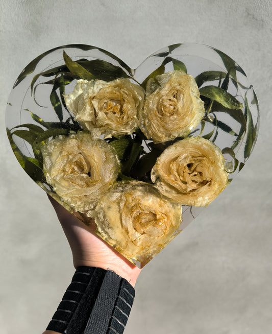 Bukiet Ślubny w Żywicy - serce