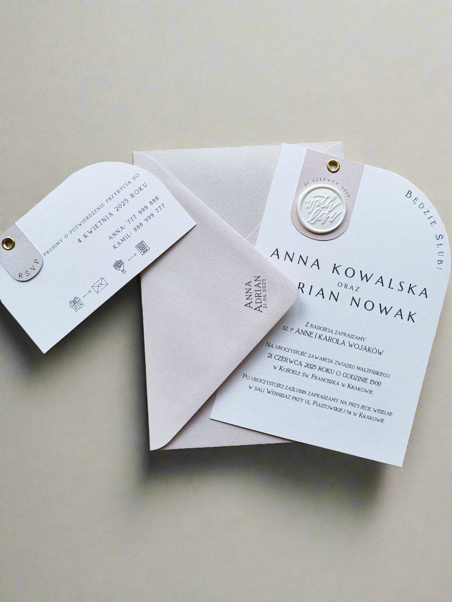 Zaproszenie ślubne Mocha Bliss